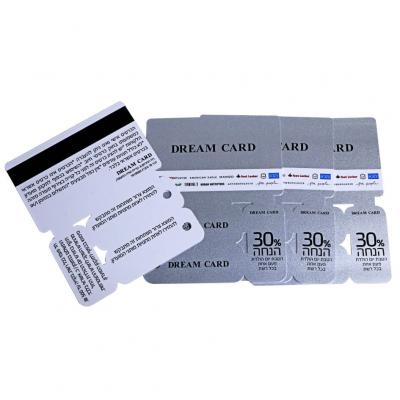 Silver Powder Printing 3-in-1 PVC Combo Magnetic Card with Barcode