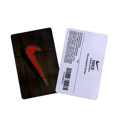 CR80 PVC Plastic Barcode Membership Cards For Nike