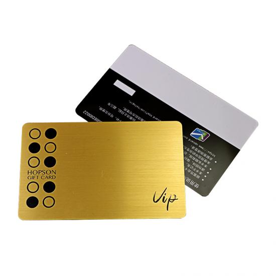Custom Brused Metalic Gold PVC RFID Smart Card,Brused Metalic Gold PVC ...