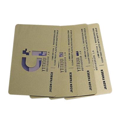 Metallic Plastic Translucent PVC Business Card Printing