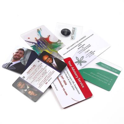 Square Glossy Transparent PVC Business Cards